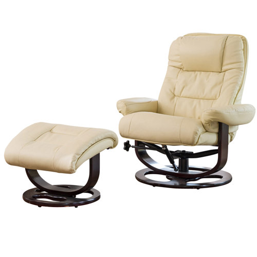 Latitude Run Robertsdale 88Cm Wide Faux Leather Manual Swivel Ergonomic